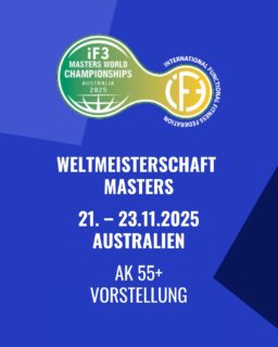 🇩🇪 Deutscher Nationalkader Masters AK55+ 🇩🇪
om 21. bis 23. November heißt es in Brisbane, Australien, wieder Bühne frei für die Weltmeisterschaft der Masters. In der Altersklasse 55+ zeigt Team Germany, was Erfahrung, Technik und Teamgeist bewirken können.
Wir wünschen allen Athlet:innen starke Momente, klare Fokussierung und die Freude, diesen besonderen Wettkampf auf höchstem Niveau zu erleben. Ihr seid echte Vorbilder für unsere Community.
✨ Der Kader:
Tanja Marsel (AK55-59)
Sabine Schneider (AK55-59)
Alexander Weitbrecht (AK55-59)
Uschi Weitbrecht (AK60-64)
Jasmine Leskien (AK65+)
In den Slides findet ihr weitere Infos zu den Athlet:innen und spannende Einblicke in ihren Weg nach Brisbane.
#weltmeisterschaft #wm #nationalkader #masters #bundesverbandfitness #FunktionaleFitness #FunctionalFitness #FitnessGermany #DBVfF #FitnessDeutschland #InternationalFunctionalFitness #iF3 #ifff