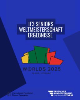 🇩🇪 Rückblick Weltmeisterschaft Seniors 🇩🇪

Vom 5. bis 7. Dezember standen in Vilnius, Litauen, auch unsere Seniors auf der Wettkampffläche. Die offene Altersklasse ist die Spitze unseres Sports und genau dort haben sich unsere Athlet:innen der internationalen Konkurrenz gestellt.

Drei Top 10 Platzierungen der Seniors zeigen uns, dass wir in der Spitze des Sports mithalten können!
Wir sind gespannt, wie die Entwicklung der deutschen Athleten und Athletinnen weiter geht.

✨ Das deutsche Seniors Team und die Platzierungen:

Julia Jakobsen, Platz 7
Vivien Marie Christian, Platz 13
Jana Geertz, Platz 16
Eric Zuchold, Platz 8
Karl Feldmer, Platz 10
Lenn Postel, aus gesundheitlichen Gründen ausgestiegen 

Wir sind stolz auf euch! Dass ihr dem deutschen Team auf dieser Bühne ein so positives Gesicht verleiht!

Danke für euren Kampfgeist und euren Einsatz für unseren Sport.

📸 @joel_krue 

#weltmeisterschaft #wm #nationalkader #seniors #bundesverbandfitness #FunktionaleFitness #FunctionalFitness #FitnessGermany #DBVfF #FitnessDeutschland #InternationalFunctionalFitness #iF3 #ifff