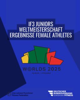 🇩🇪 Rückblick Ergebnisse Juniors Female 🇩🇪

Bei der Weltmeisterschaft der Juniors in Vilnius vom 5. bis 7. Dezember haben unsere Nachwuchs Athletinnen richtig abgeliefert. Der Juniors Nationalkader Female hat gezeigt, wie viel Herz, Mut und Power in diesem Team steckt.

Und ja, wir geben es offen zu: Wir haben es vorher nicht geschafft, euch so vorzustellen, wie ihr es verdient habt. Deshalb jetzt nachträglich doppelt so viel Applaus für euch 👏👏

Alle Athletinnen waren super stark, haben gekämpft, sich gegenseitig gepusht und Deutschland mit Stolz vertreten. Zwei Podiumsplätze machen das Ganze natürlich noch besonderer.

✨ Unsere Medaillenträgerinnen:
🥇 Lara-Marie Esser
🥉 Sophia Frey

Aber ganz klar: Wir sind stolz auf jede einzelne von euch. Auf euren Mut, euren Einsatz und darauf, wie ihr als Team aufgetreten seid. Das war richtig stark und ganz sicher erst der Anfang.

In den Slides findet ihr Eindrücke und Ergebnisse von jeder der starken Athletinnen aus dem Kader.

📸@joel_krue

#weltmeisterschaft #wm #nationalkader #juniors #bundesverbandfitness #FunktionaleFitness #FunctionalFitness #FitnessGermany #DBVfF #FitnessDeutschland #InternationalFunctionalFitness #iF3 #ifff